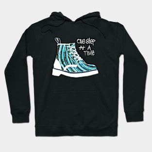 One Step At A Time Blue Hoodie